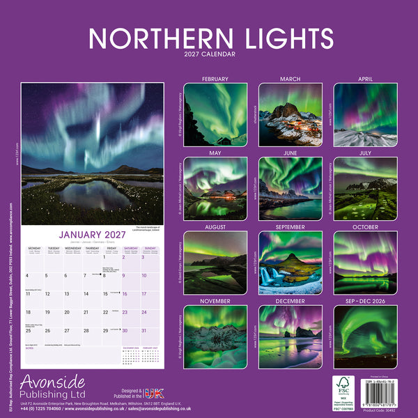 Northern Lights Calendar 2027