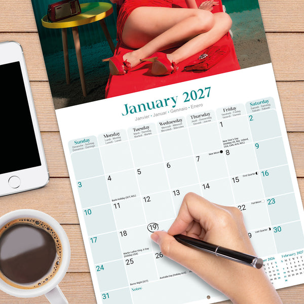 Retro Pin Ups Calendar 2027