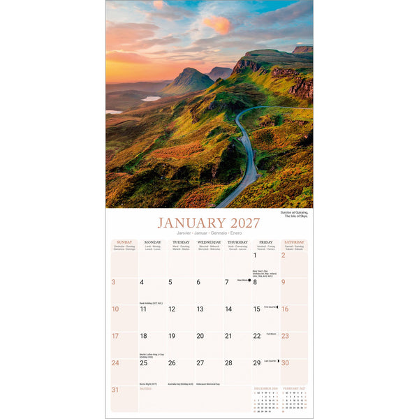 Scotland Calendar 2027