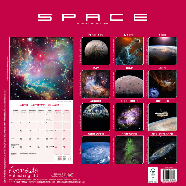 Space Calendar 2027
