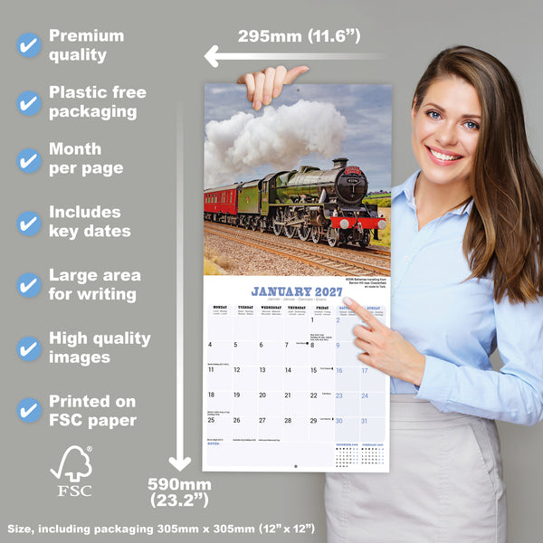 Steam Trains Calendar 2027
