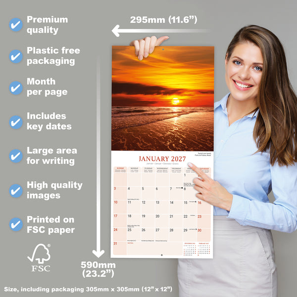 Sunsets Calendar 2027