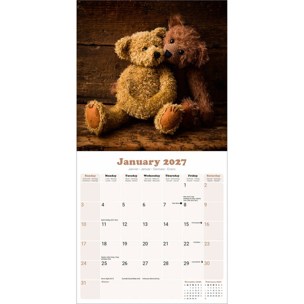 Teddy Bears Calendar 2027