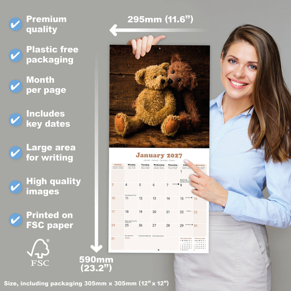 Teddy Bears Calendar 2027