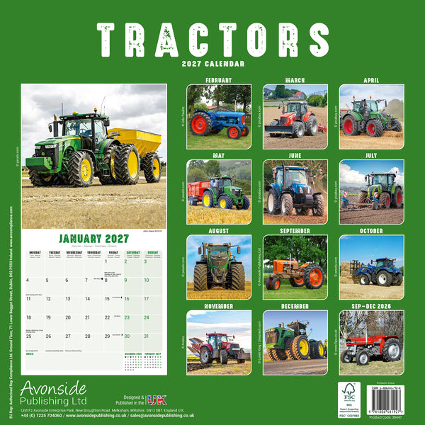 Tractors Calendar 2027