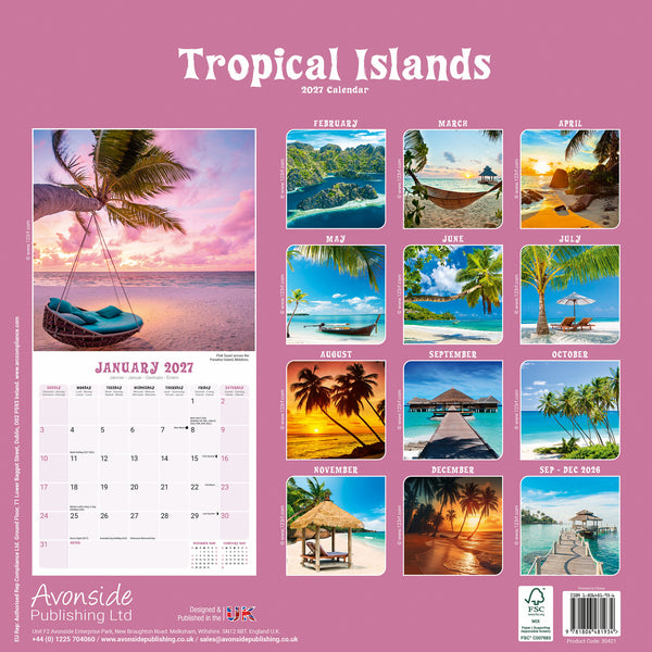 Tropical Islands Calendar 2027