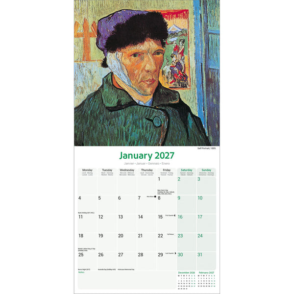 Van Gogh Calendar 2027