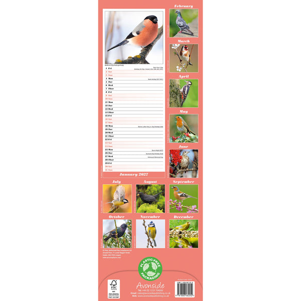 Garden Birds Calendar 2027 Slimline