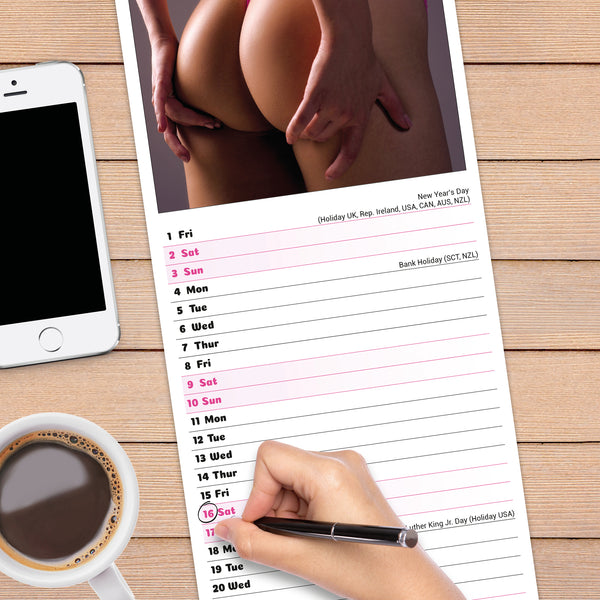 Cheeky Bums Calendar 2027 Slimline