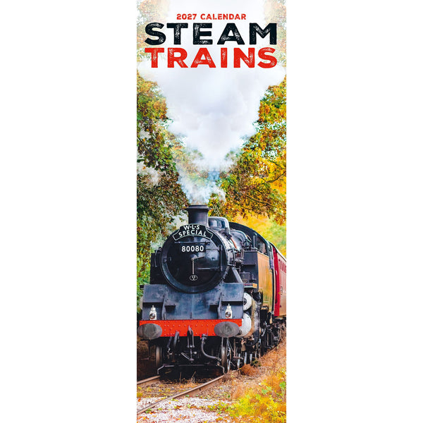 Steam Trains Calendar 2027 Slimline
